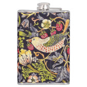 William Morris Strawberry Diief Floral Art Nouveau Flachmann (Rückseite)