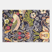 William Morris Strawberry Diief Floral Art Nouveau Geschenkpapier Set (Vorderseite 3)