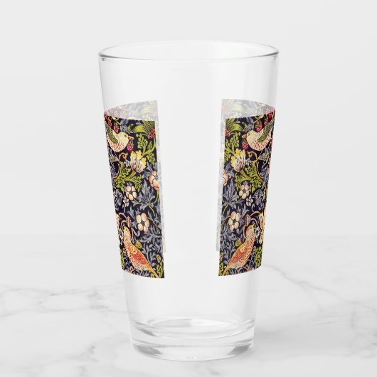 William Morris Strawberry Diief Floral Art Nouveau Glas (Links)