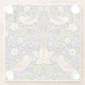 William Morris Strawberry Diief Floral Art Nouveau Glasuntersetzer (Rückseite)