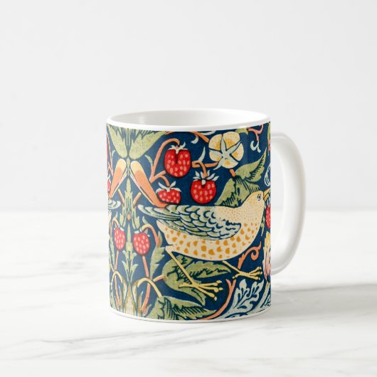 William Morris Strawberry Diief Floral Art Nouveau Kaffeetasse (VorderseiteRechts)