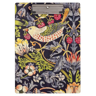 William Morris Strawberry Diief Floral Art Nouveau Klemmbrett