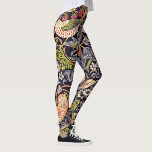 William Morris Strawberry Diief Floral Art Nouveau Leggings