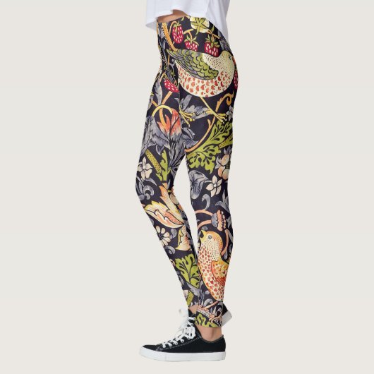 William Morris Strawberry Diief Floral Art Nouveau Leggings (Links)