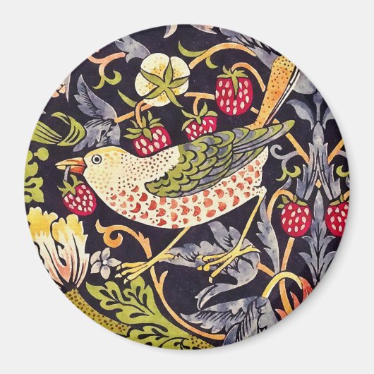 William Morris Strawberry Diief Floral Art Nouveau Magnet (Vorne)