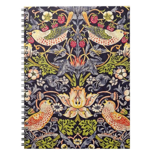 William Morris Strawberry Diief Floral Art Nouveau Notizblock (Vorderseite)