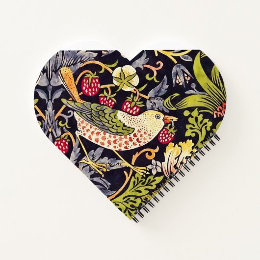 William Morris Strawberry Diief Floral Art Nouveau Notizblock (Rückseite)
