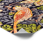 William Morris Strawberry Diief Floral Art Nouveau Poster (Ecke)