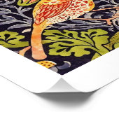 William Morris Strawberry Diief Floral Art Nouveau Poster (Ecke)