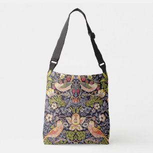William Morris Strawberry Diief Floral Art Nouveau Tragetaschen Mit Langen Trägern