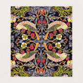William Morris Strawberry Diief Floral Art Nouveau Visitenkarten (Außenseite Aufgefaltet)