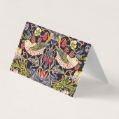 William Morris Strawberry Diief Floral Art Nouveau Visitenkarten (Rückseite)