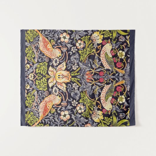 William Morris Strawberry Diief Floral Art Nouveau Wandteppich (Vorderseite (Horizontal))