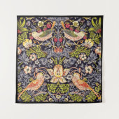 William Morris Strawberry Diief Floral Art Nouveau Wandteppich (Vorderseite)