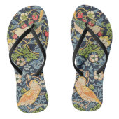 William Morris Strawberry Diief Floral Pattern Badesandalen (Fußbett)