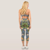 William Morris Strawberry Diief Floral Pattern Capri Leggings (Rückseite)