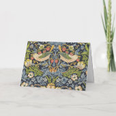 William Morris - Strawberry Diief Floral Pattern Dankeskarte (Rückseite)