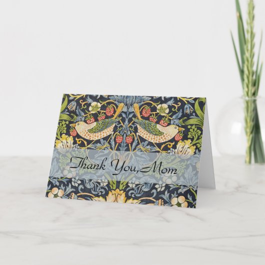 William Morris - Strawberry Diief Floral Pattern Dankeskarte (Vorderseite)
