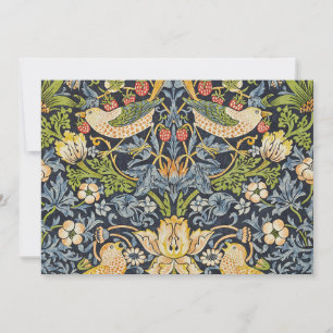 William Morris - Strawberry Diief Floral Pattern Einladung