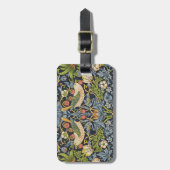 William Morris - Strawberry Diief Floral Pattern Gepäckanhänger (Vorderseite vertikal)