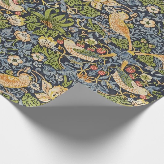 William Morris - Strawberry Diief Floral Pattern Geschenkpapier (Ecke)