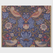 William Morris Strawberry Diief Floral Pattern Geschenkpapier (Flach)