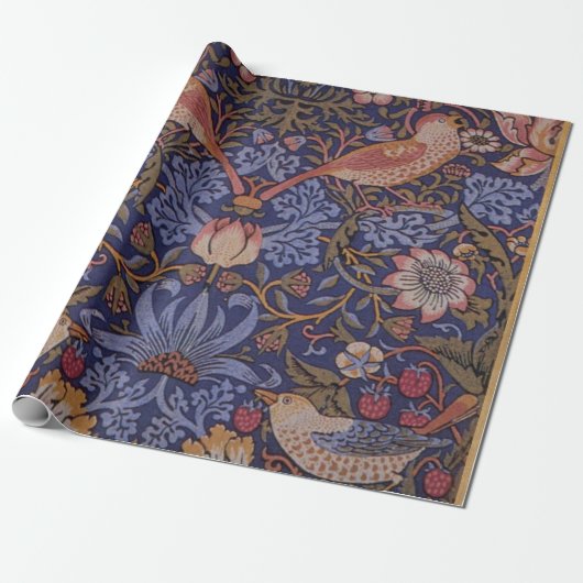 William Morris Strawberry Diief Floral Pattern Geschenkpapier (Ungerollt)