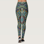William Morris Strawberry Diief Floral Pattern  Leggings (Rückseite)