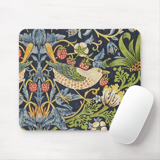 William Morris - Strawberry Diief Floral Pattern Mousepad (Mit Mouse)