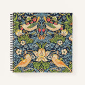 William Morris Strawberry Diief Floral Pattern Notizblock (Vorderseite)
