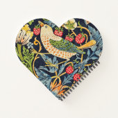 William Morris Strawberry Diief Floral Pattern Notizblock (Rückseite)