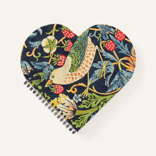 William Morris Strawberry Diief Floral Pattern Notizblock
