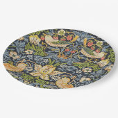 William Morris - Strawberry Diief Floral Pattern Pappteller (Schrägansicht)