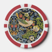William Morris - Strawberry Diief Floral Pattern Pokerchips (Vorderseite)