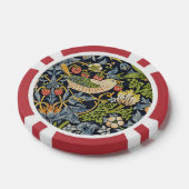 William Morris - Strawberry Diief Floral Pattern Pokerchips (Einzeln)