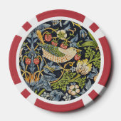William Morris - Strawberry Diief Floral Pattern Pokerchips (Rückseite)