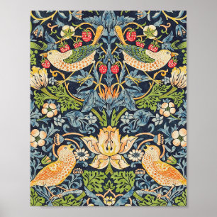 William Morris Strawberry Diief Floral Pattern Poster