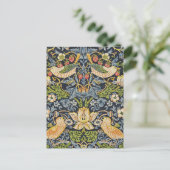 William Morris - Strawberry Diief Floral Pattern Postkarte (Stehend Vorderseite)