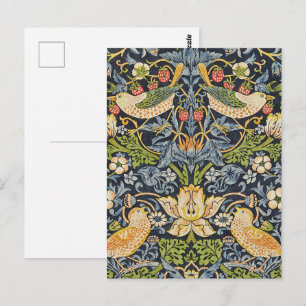 William Morris - Strawberry Diief Floral Pattern Postkarte