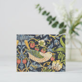 William Morris - Strawberry Diief Floral Pattern Postkarte (Stehend Vorderseite)