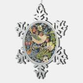 William Morris - Strawberry Diief Floral Pattern Schneeflocken Zinn-Ornament (Rechts)