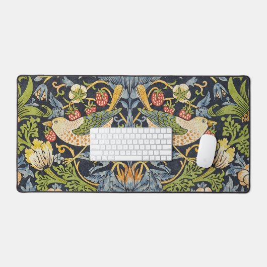 William Morris - Strawberry Diief Floral Pattern Schreibtischunterlage (Tastatur & Maus)
