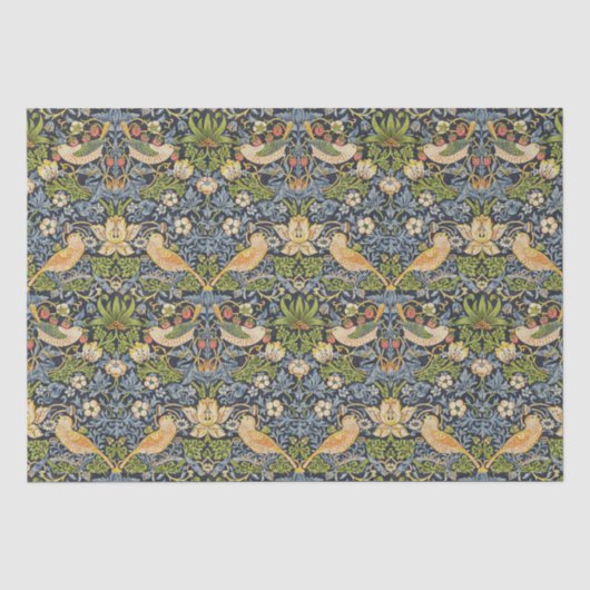 William Morris - Strawberry Diief Floral Pattern Seidenpapier (Vorderseite)