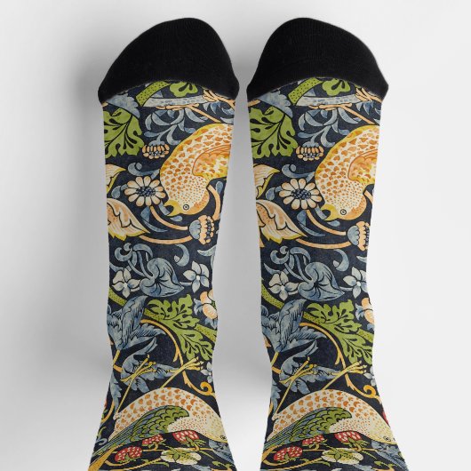 William Morris - Strawberry Diief Floral Pattern Socken (Oben)