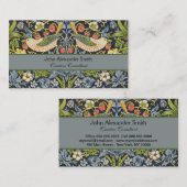 William Morris - Strawberry Diief Floral Pattern Visitenkarte (Vorne/Hinten)