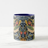 William Morris - Strawberry Diief Floral Pattern Zweifarbige Tasse (Mittel)