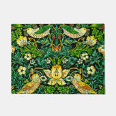 William Morris Strawberry Diief Green und Orange Fußmatte (Vorderseite)