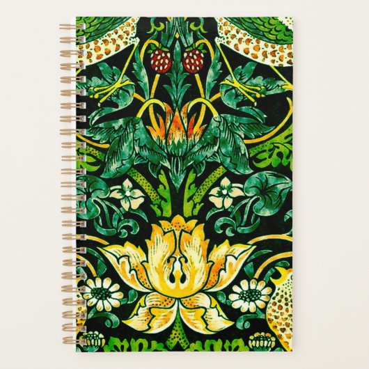 William Morris Strawberry Diief Green und Orange Planer (Vorderseite)