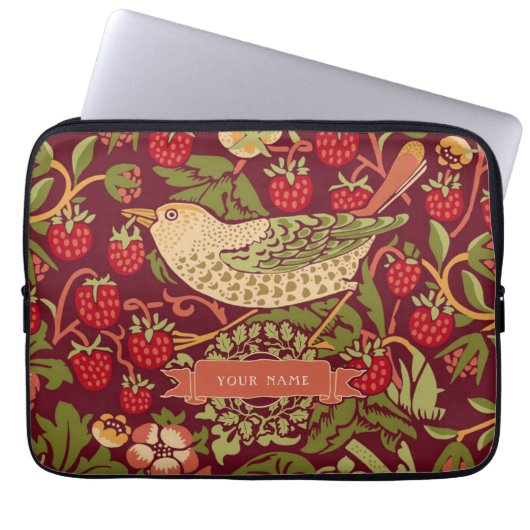 William Morris Strawberry Diief Laptop Sleeve (Vorderseite)