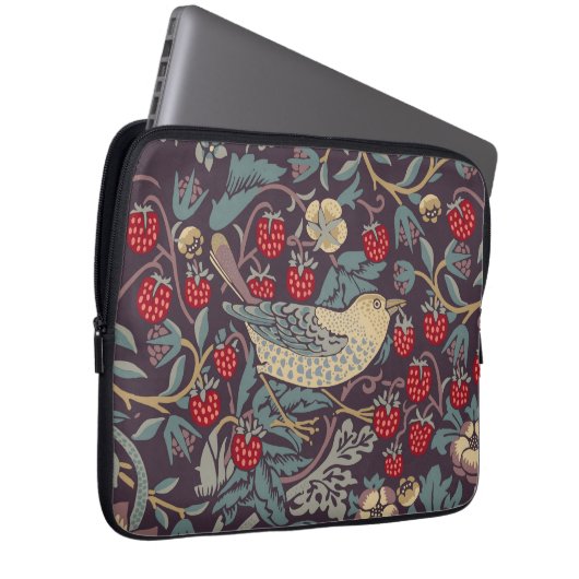 William Morris Strawberry Diief Laptop Sleeve (Vorne Rechts)